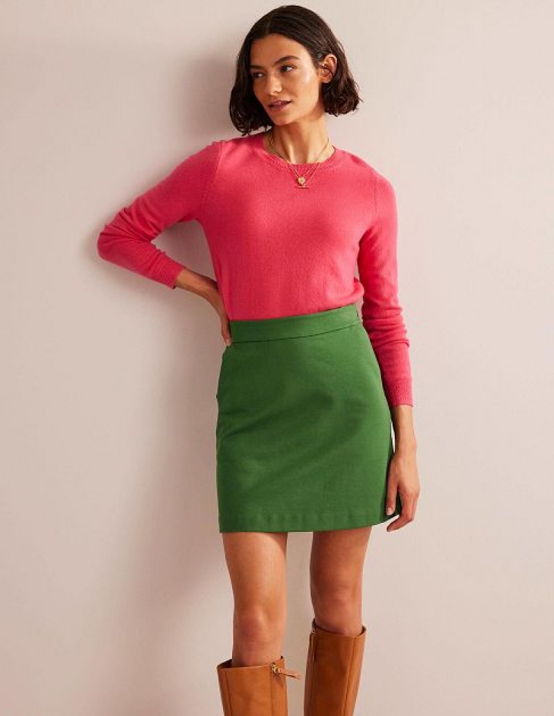 Green Women\'s Boden Jersey A-line Skirts | 75012FPSR