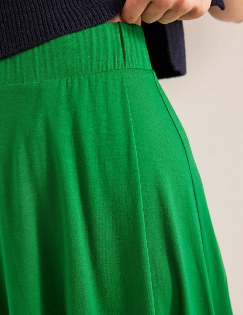 Green Women's Boden Jersey Wrap Skirts | 50386SMXW