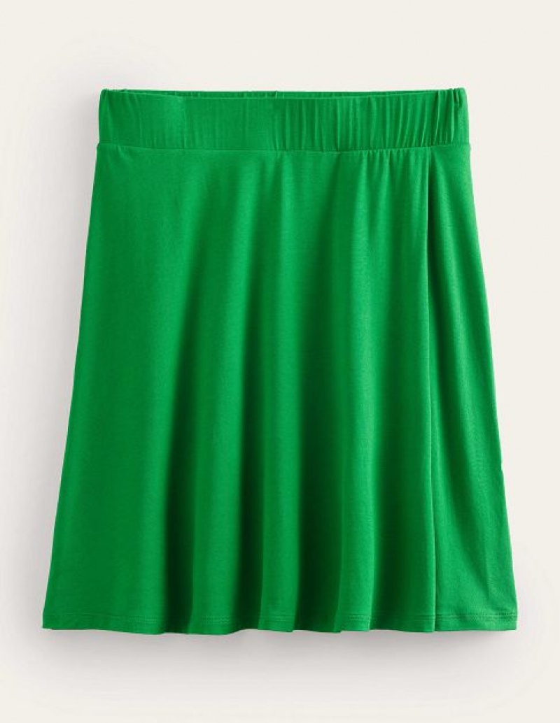 Green Women's Boden Jersey Wrap Skirts | 50386SMXW