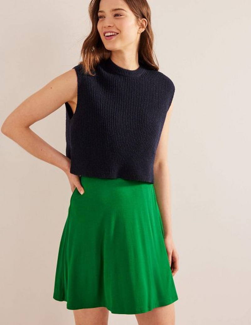 Green Women\'s Boden Jersey Wrap Skirts | 50386SMXW