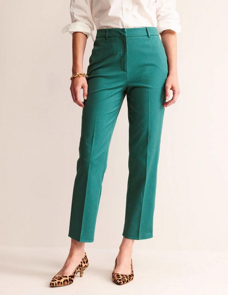 Green Women's Boden Kew Bi-stretch Pants | 01823XNJK