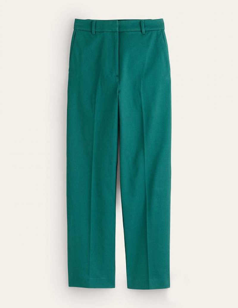 Green Women's Boden Kew Bi-stretch Pants | 01823XNJK