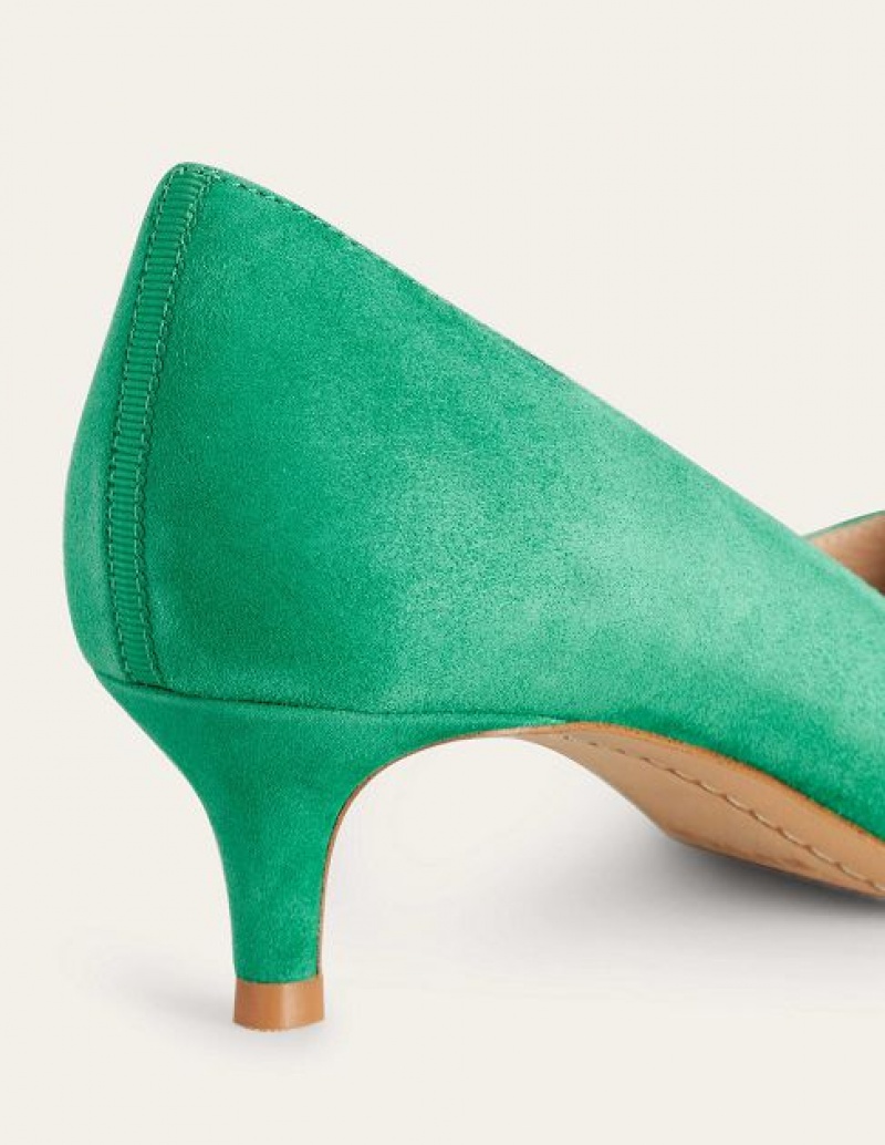 Green Women's Boden Lara Low Court Heels | 09863HTDX