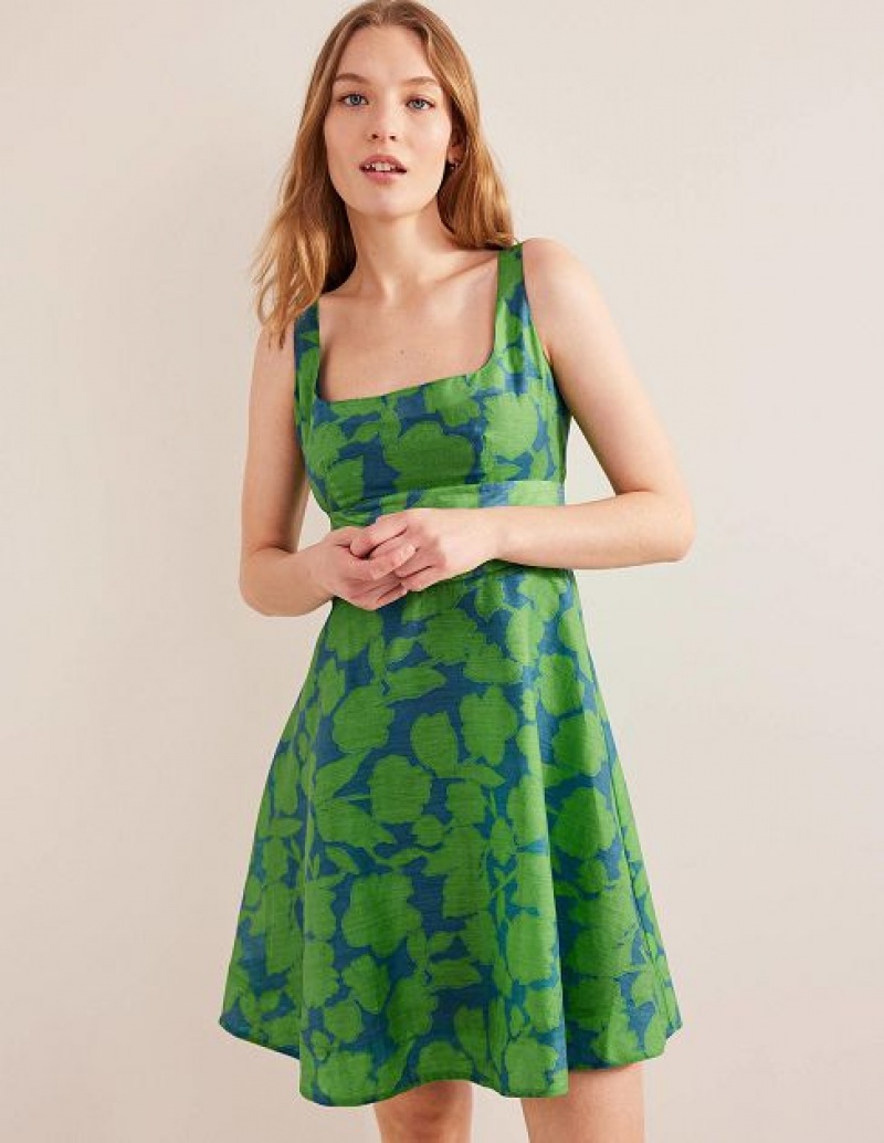 Green Women\'s Boden Organza Mini Dress | 74258MUAY