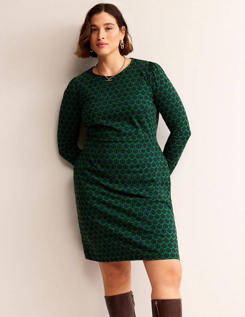 Green Women's Boden Penelope Jersey Dress | 17382YQUC