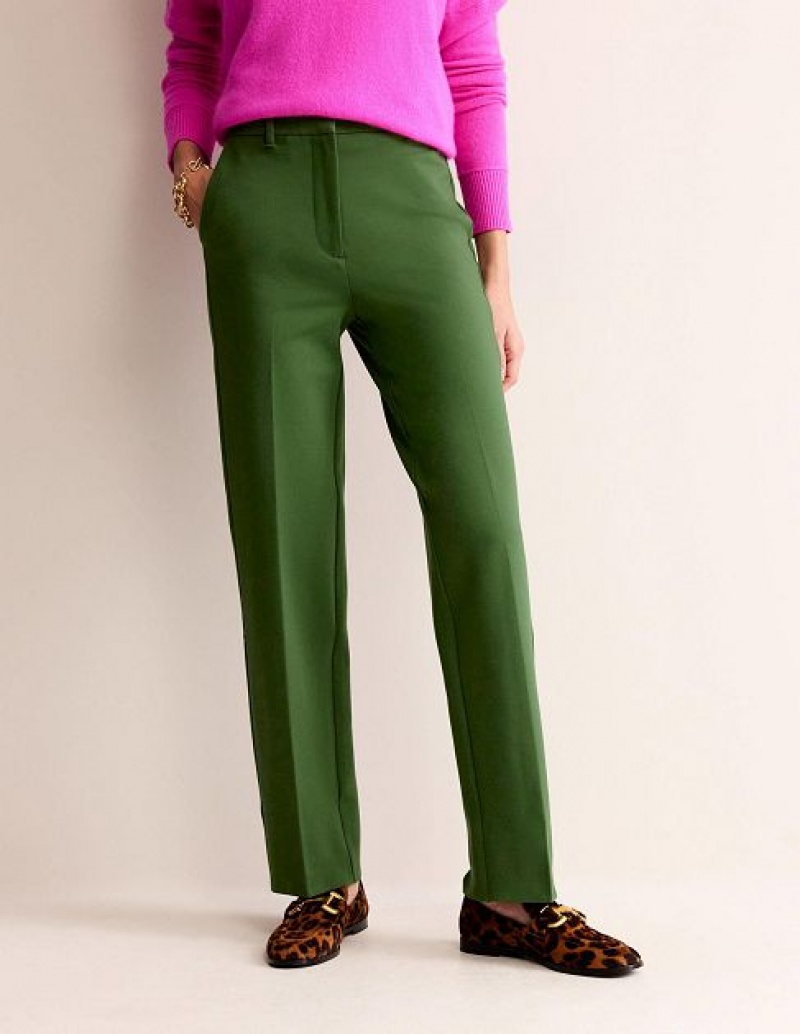 Green Women's Boden Pimlico Ponte Pants | 05836JBNG