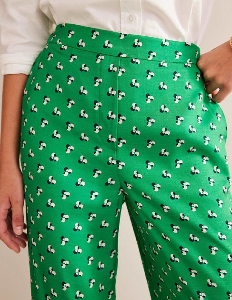 Green Women's Boden Printed Pull-on Pants | 30578VYEM