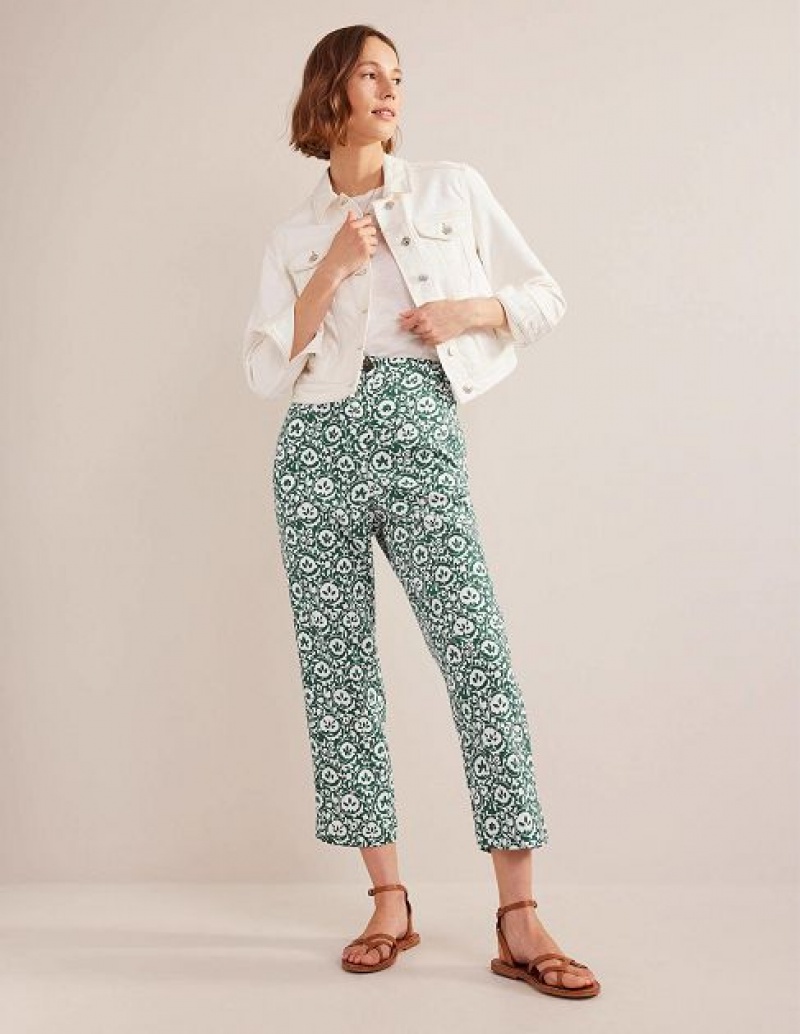 Green Women\'s Boden Pull-on Linen Pants | 41762LTUN