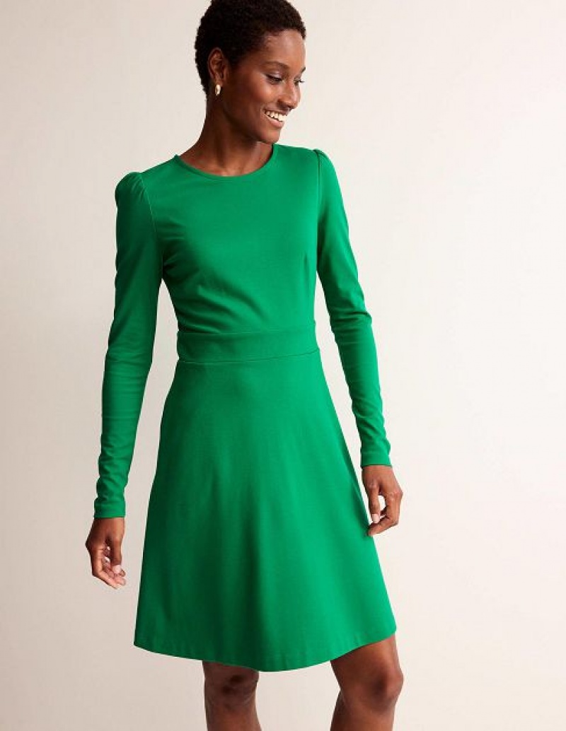 Green Women's Boden Sabrina Ponte Dress | 04293ATCU