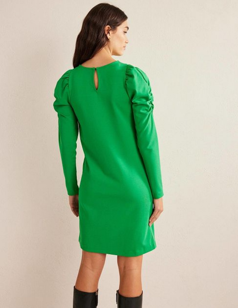 Green Women's Boden Statement Jersey Mini Dress | 51274HFUJ