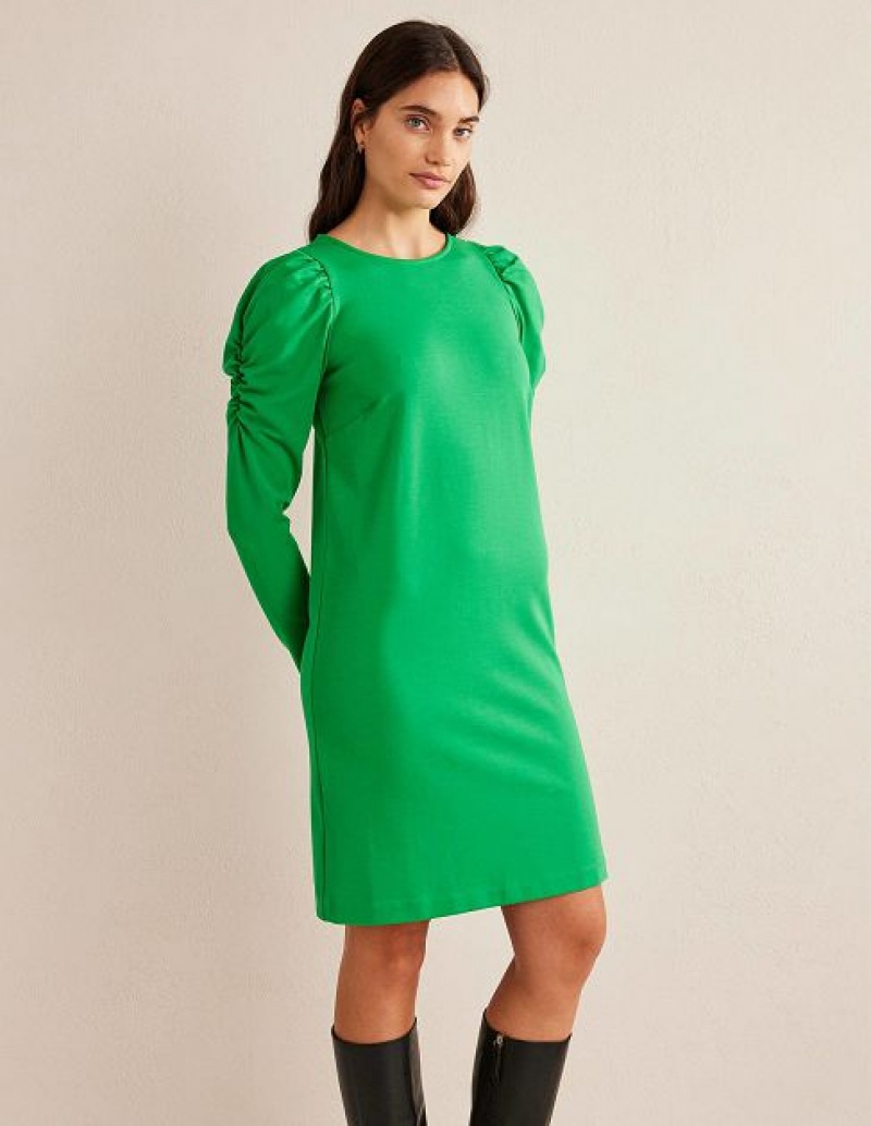 Green Women's Boden Statement Jersey Mini Dress | 51274HFUJ