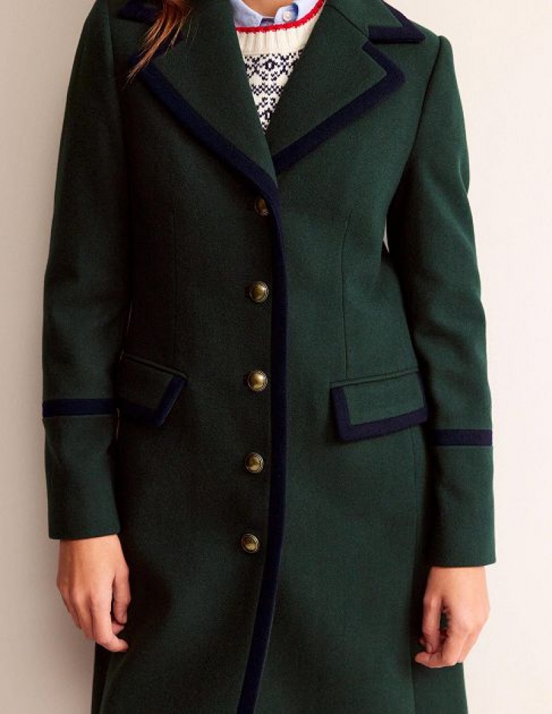 Green Women's Boden Tipped Military Coats | 81537ILCZ