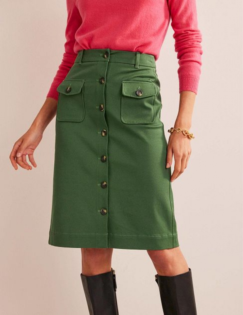 Green Women's Boden Utility Pocket Skirts | 43715XLZH