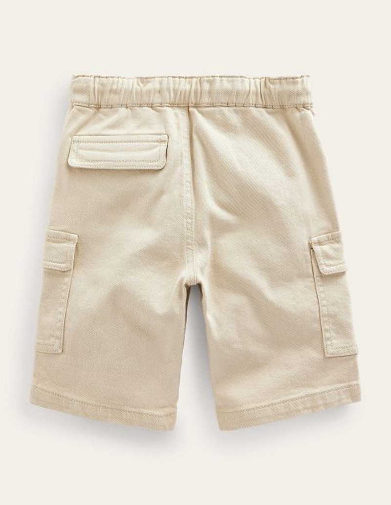 Grey Kids' Boden Garment Dye Cargo Shorts | 15967RIBE