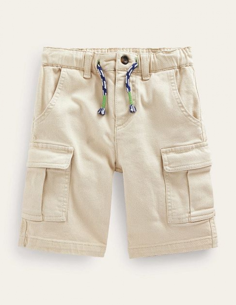 Grey Kids\' Boden Garment Dye Cargo Shorts | 15967RIBE