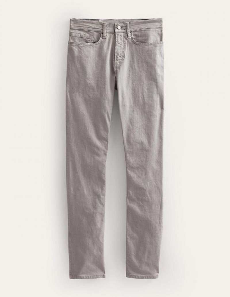 Grey Men's Boden Garment Dye 5 Pocket Jeans | 32589KODA