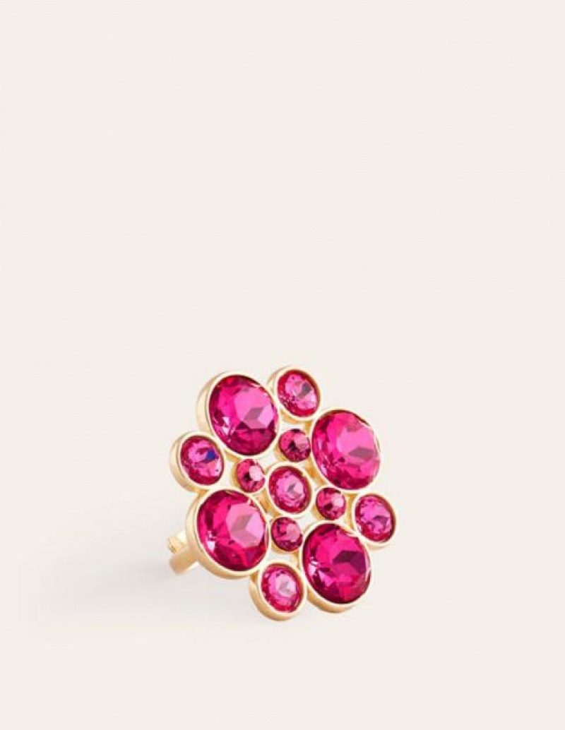 Grey Women's Boden Andrea Jewel Cluster Ring | 24083ZPFI