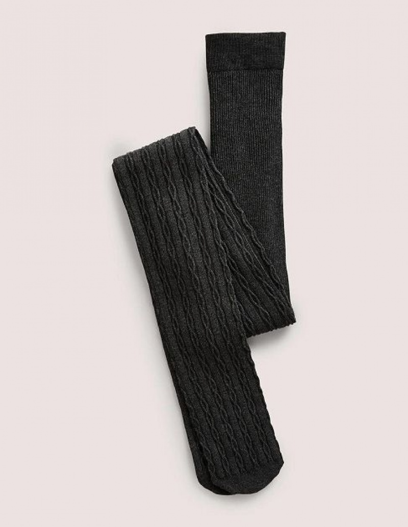 Grey Women\'s Boden Cable-knit Tights | 14235BLAT