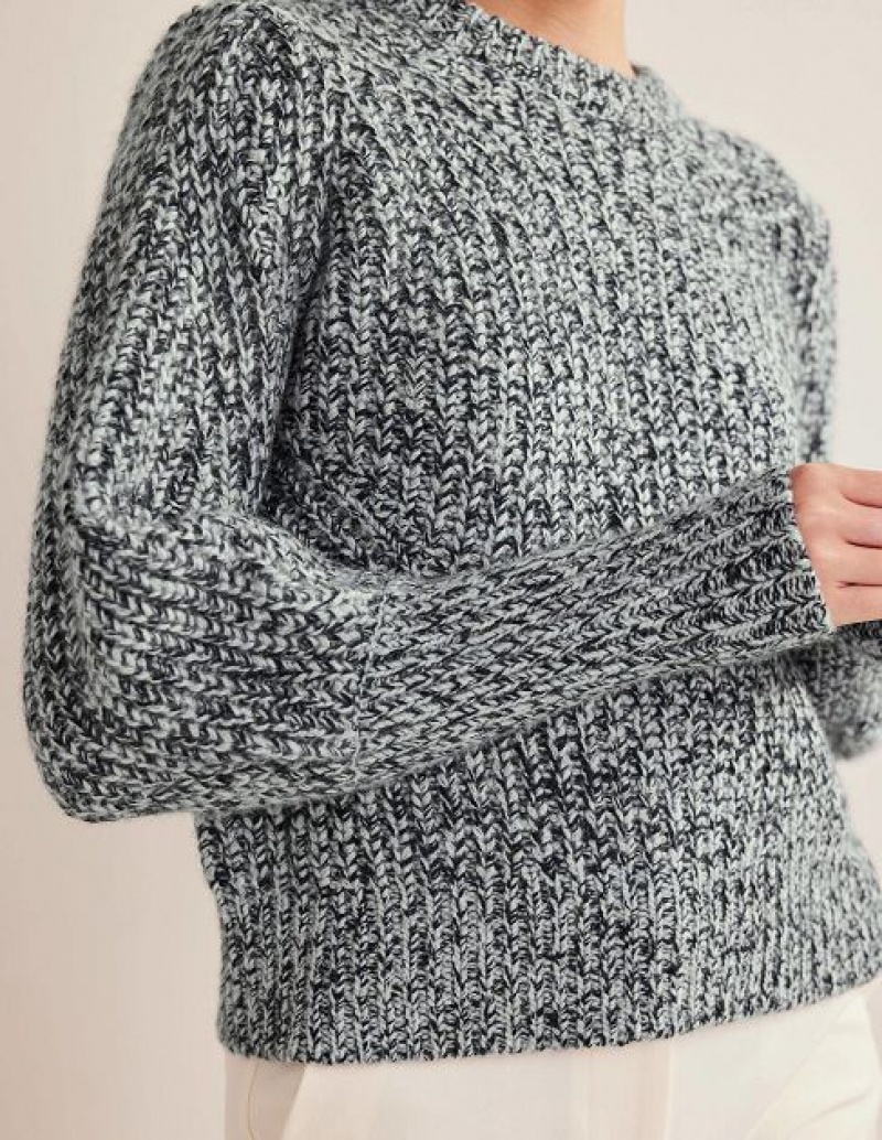 Grey Women's Boden Chunky Rib Cashmere Sweaters | 47203SHJA