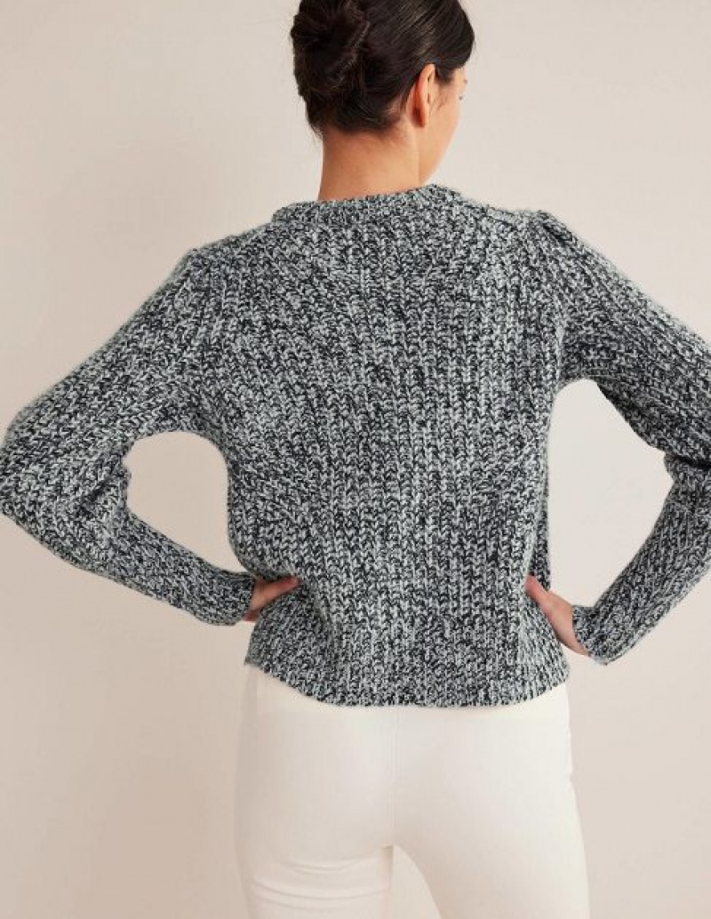 Grey Women's Boden Chunky Rib Cashmere Sweaters | 47203SHJA