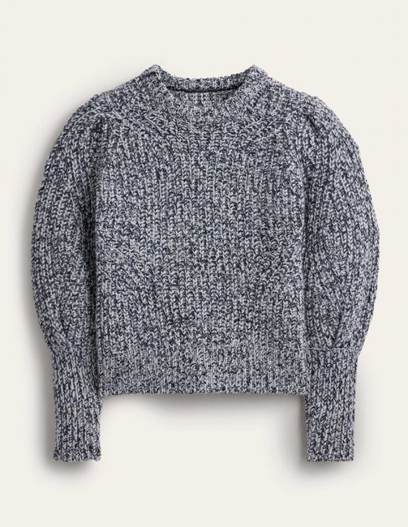 Grey Women's Boden Chunky Rib Cashmere Sweaters | 47203SHJA