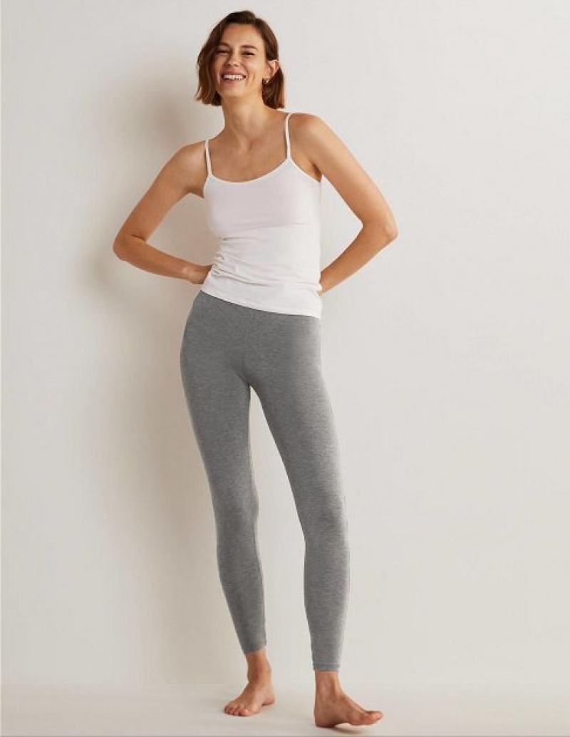 Grey Women's Boden High Rise Jersey Leggings | 56203OABV