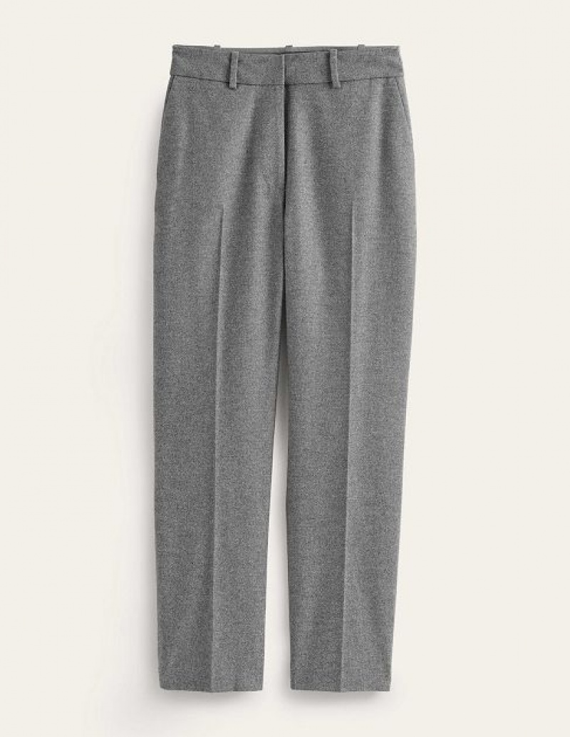 Grey Women's Boden Kew Wool Pants | 13520RPNG