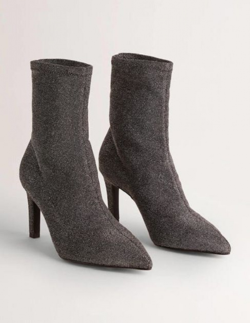 Grey Women's Boden Stretch Ankle Boots | 98531UWPN