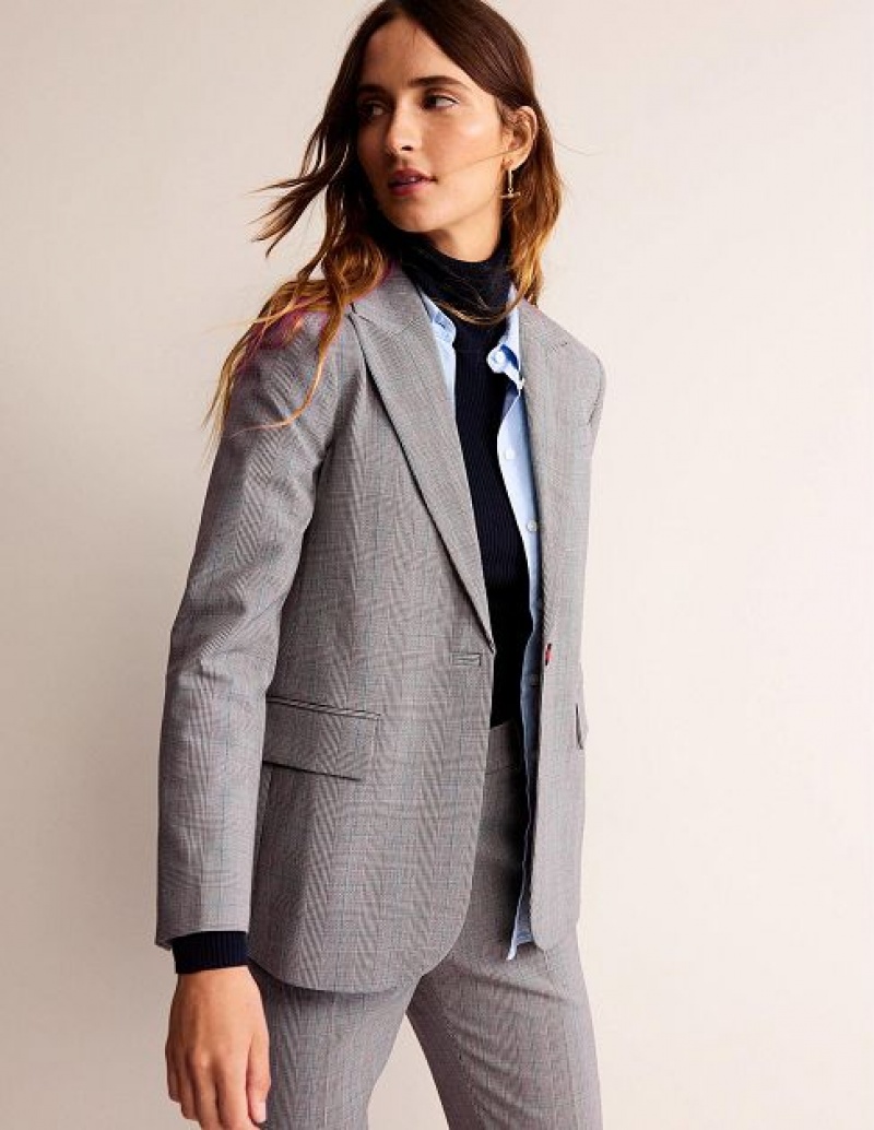 Grey Women's Boden The Bloomsbury Wool Blazers | 69328LFTK