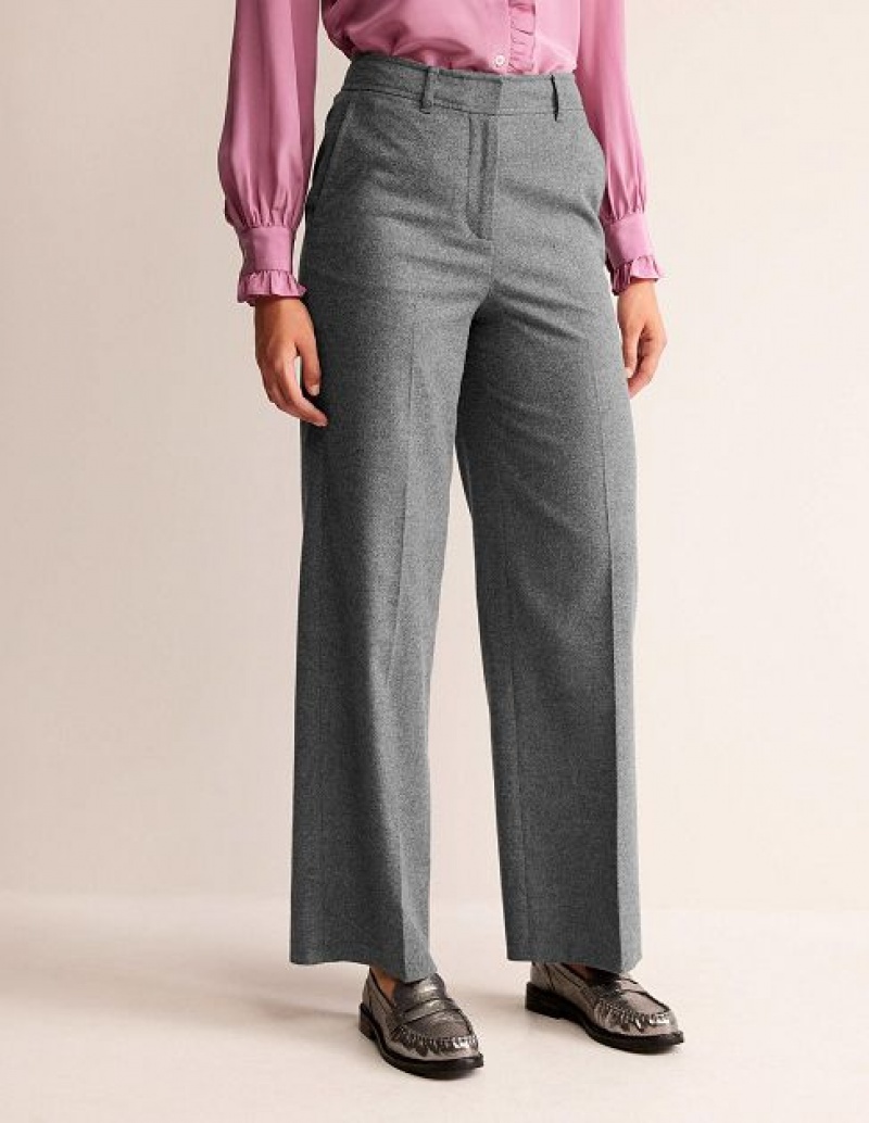 Grey Women's Boden Westbourne Wool Pants | 54627TUFY