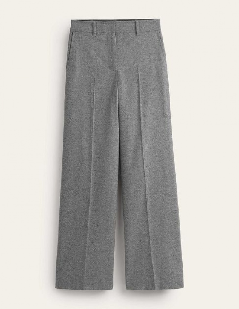 Grey Women's Boden Westbourne Wool Pants | 54627TUFY