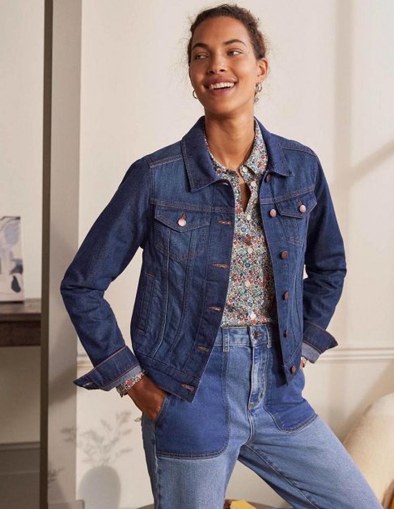 Indigo Women's Boden Classic Denim Jackets | 32875DJGI