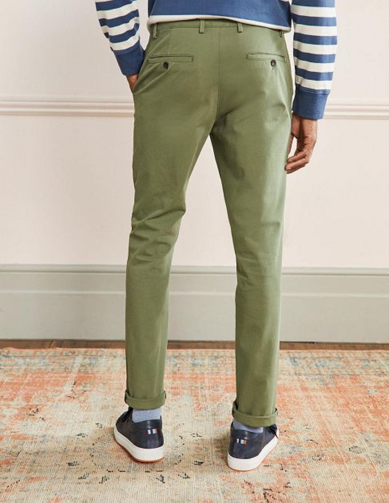 Khaki Men's Boden Slim Leg Chinos Pants | 84307SMHK