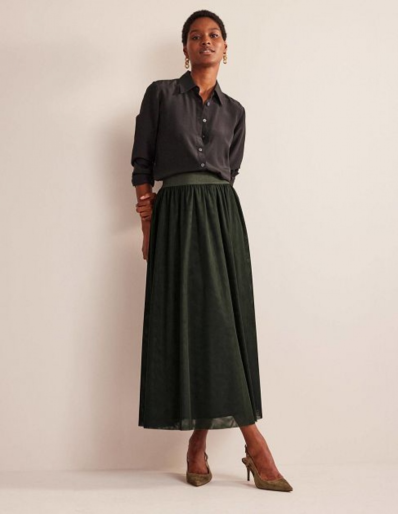 Khaki Women's Boden Tulle Full Skirts | 42851MXSV