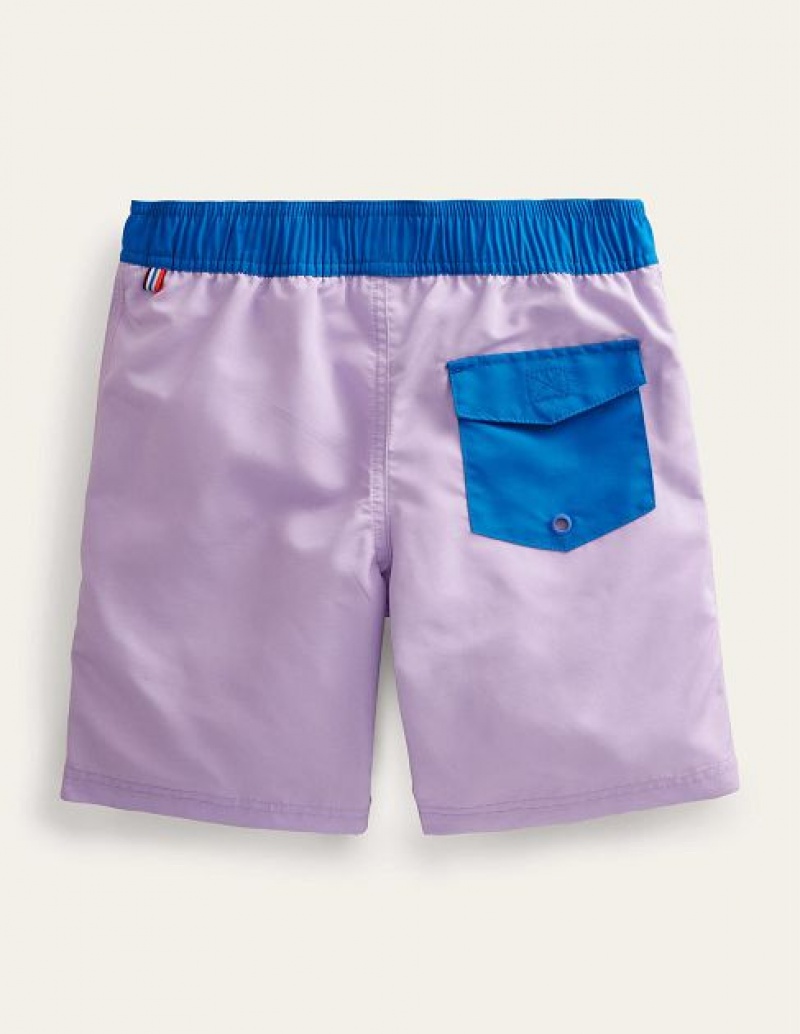 Lavender Kids' Boden Board Shorts | 16845RLOJ