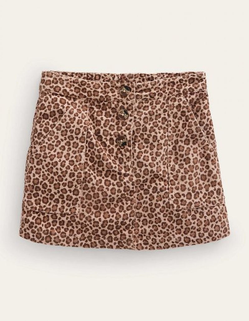 Leopard Kids' Boden A-line Skirts | 62375NSOD