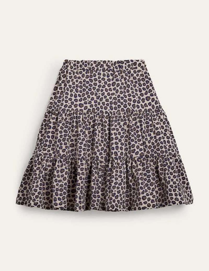 Leopard Kids' Boden Three Tiered Skirts | 64039NOTI