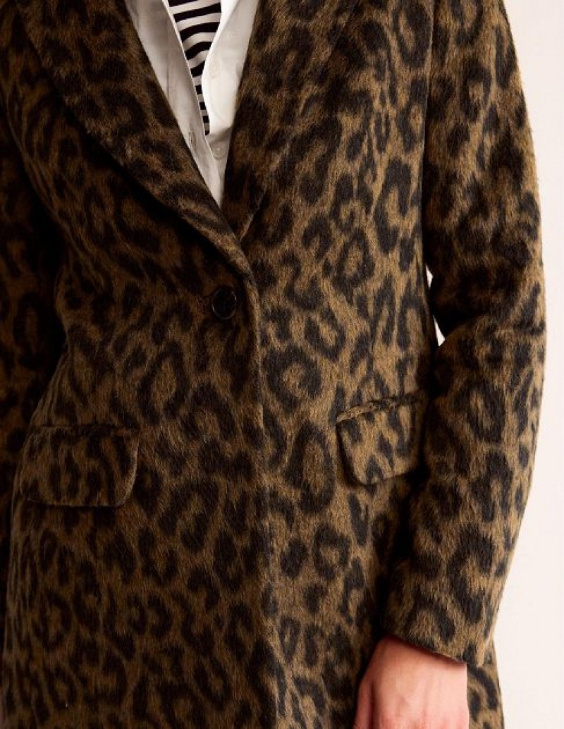 Leopard Women's Boden Canterbury Printed Coats | 98437FKBN