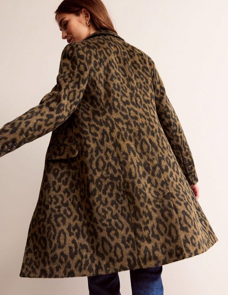 Leopard Women's Boden Canterbury Printed Coats | 98437FKBN