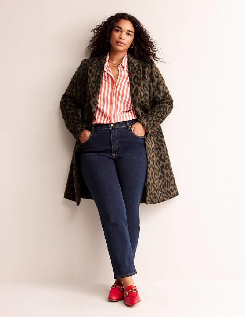 Leopard Women's Boden Canterbury Printed Coats | 98437FKBN