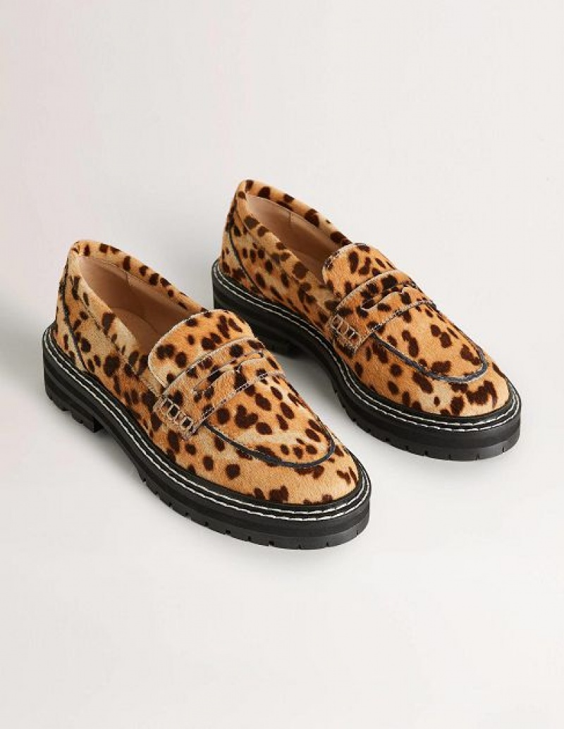 Leopard Women's Boden Chunky Loafers | 73150EDLH