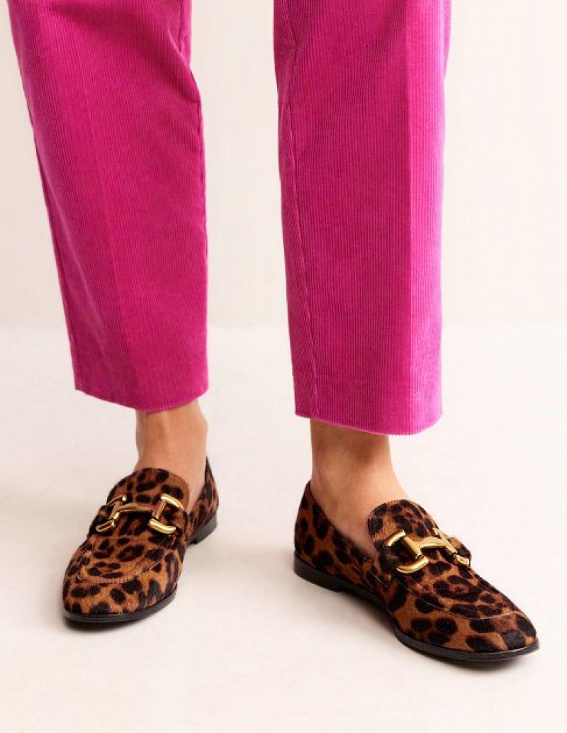 Leopard Women's Boden Iris Snaffle Loafers | 93158FSPH