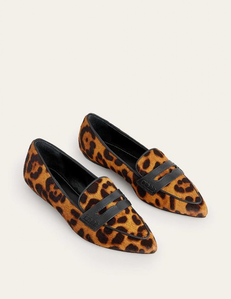 Leopard Women's Boden Pointed Loafers | 25973LXBG