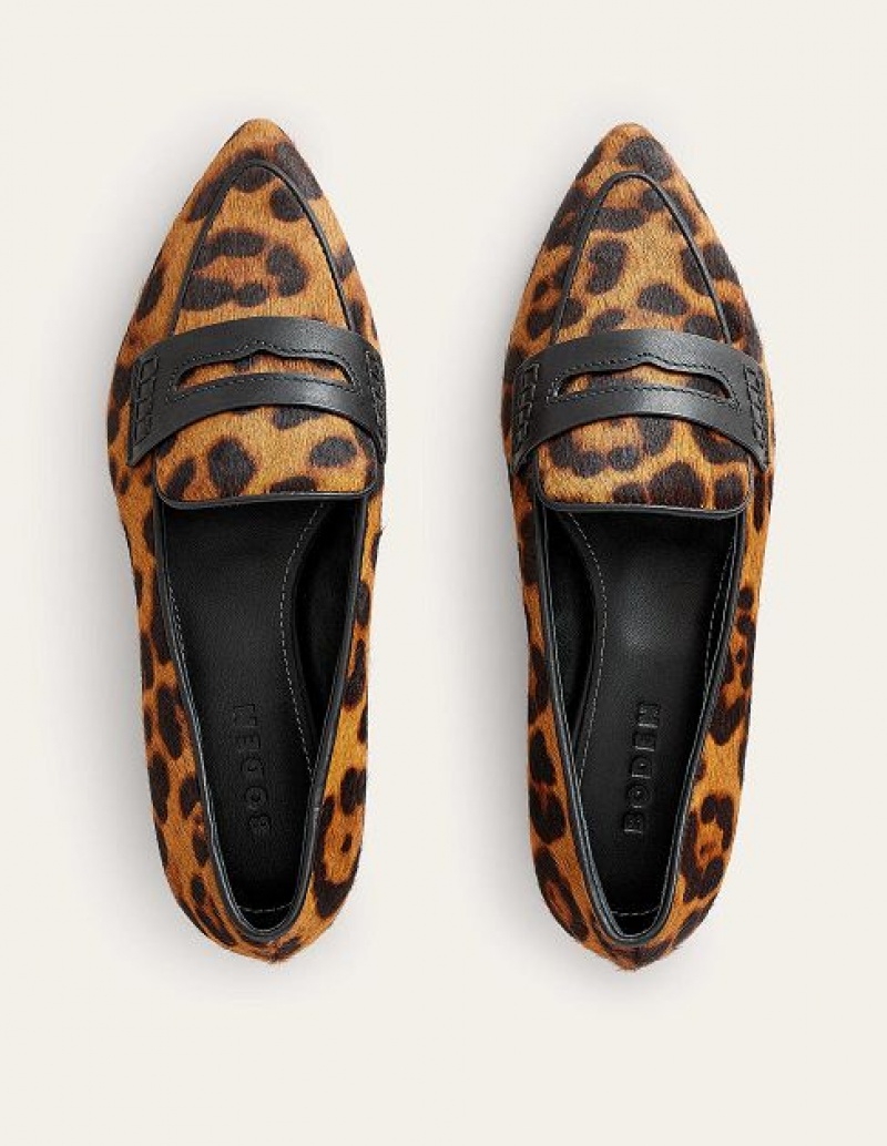 Leopard Women's Boden Pointed Loafers | 25973LXBG