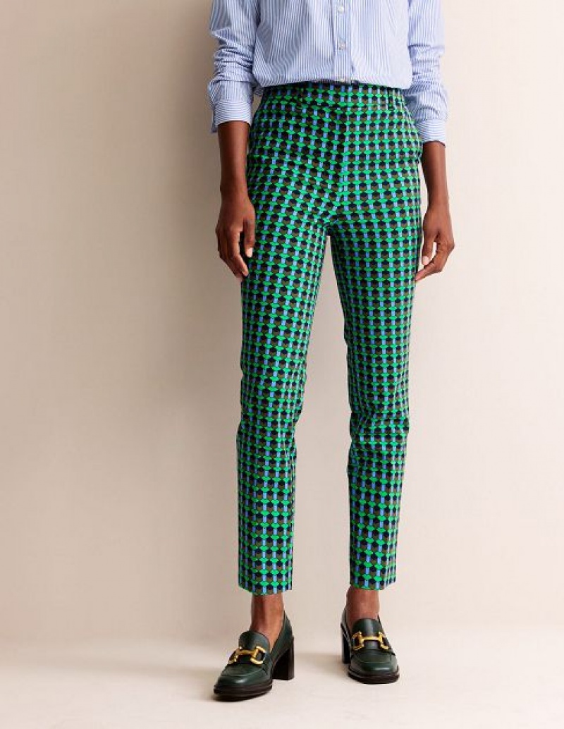 Light Green Women's Boden Highgate Printed Pants | 64531DPFT