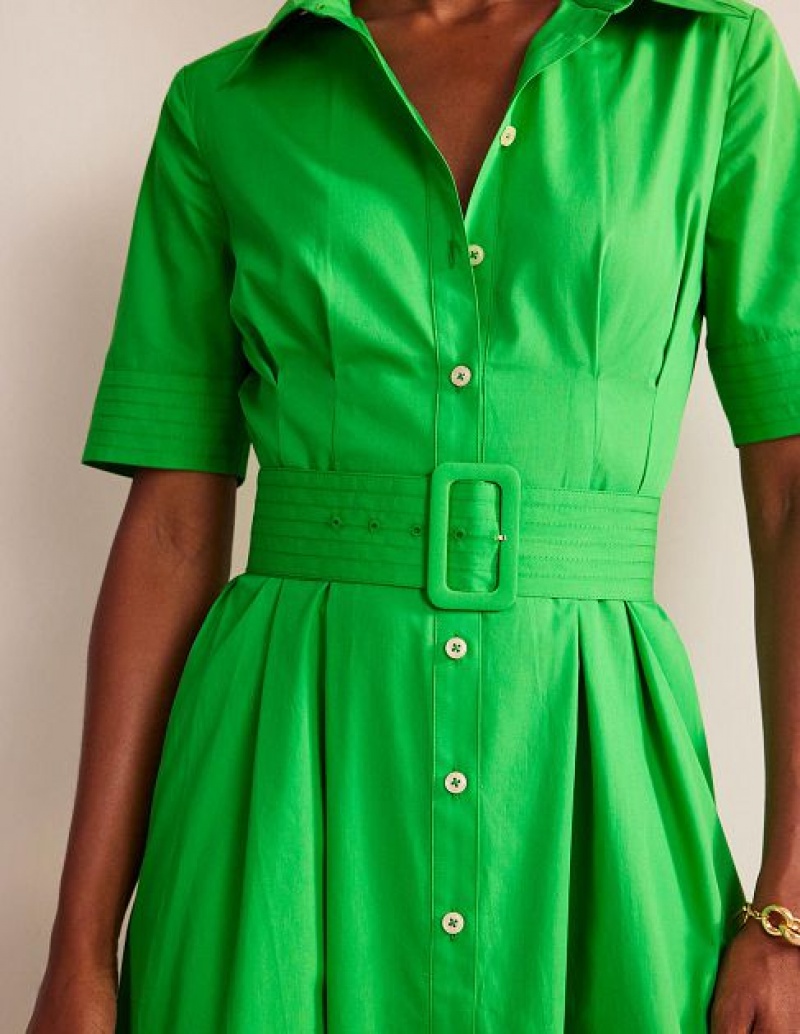 Light Green Women's Boden Pippa Shirt Dress | 69108NGSH