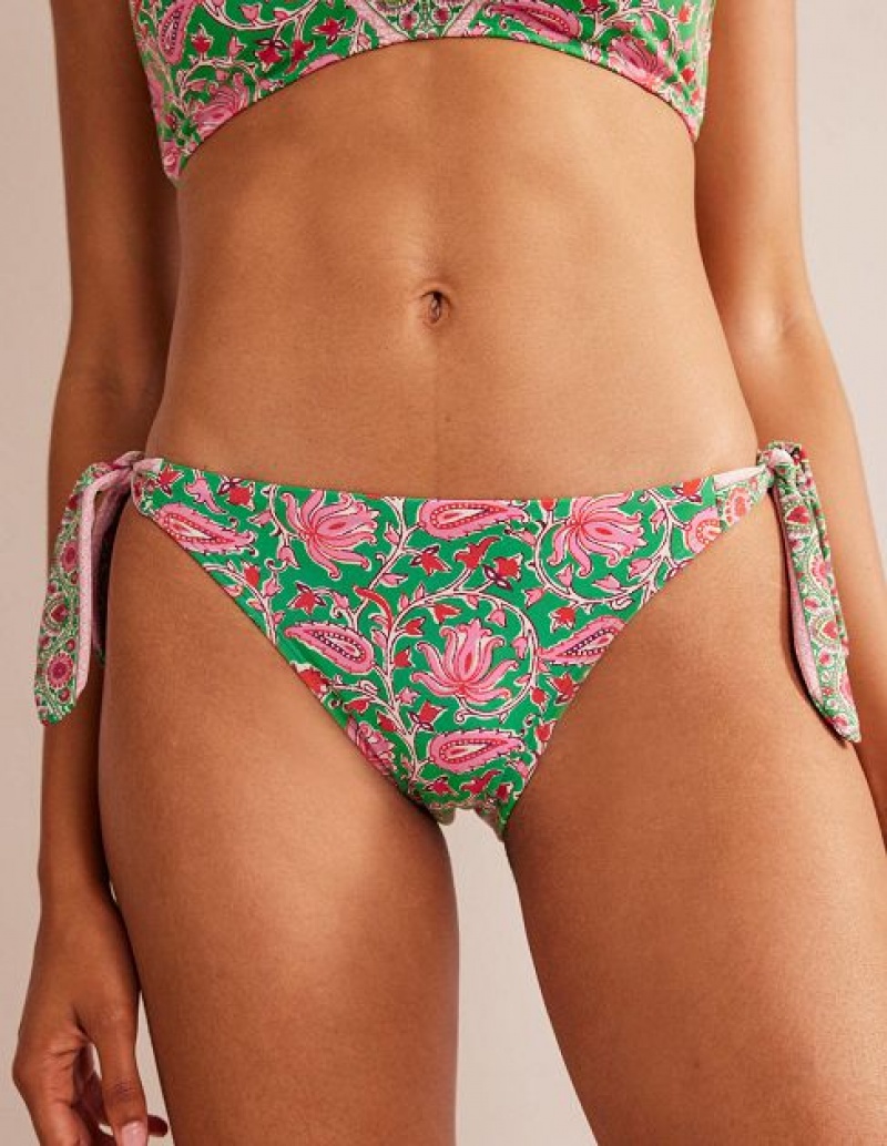 Light Green Women's Boden Tie Side Bikini Bottoms | 19462DHAB