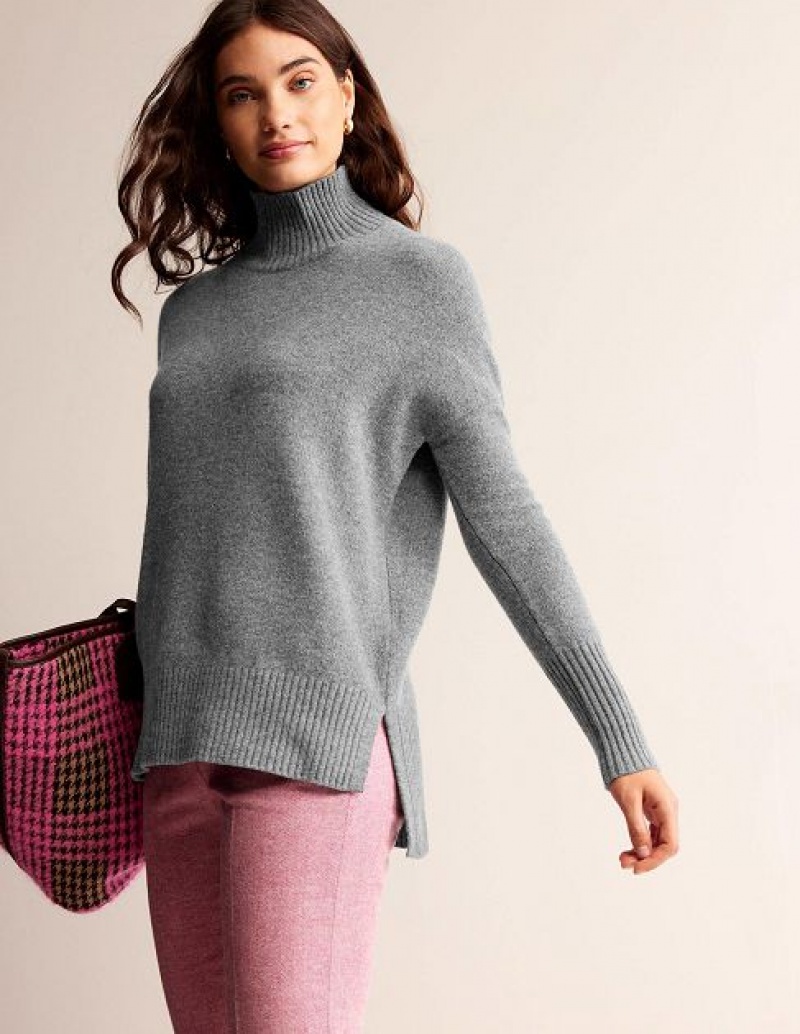 Light Grey Women's Boden Jessica Oversized Sweaters | 89547TGKN