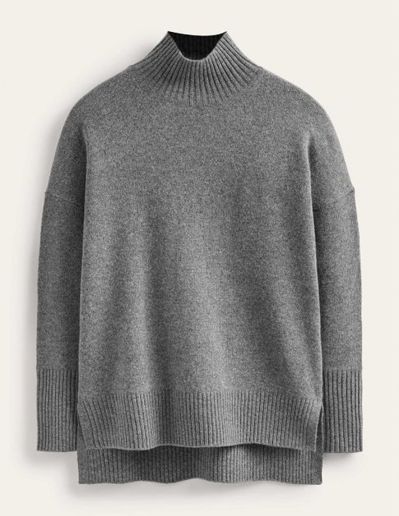 Light Grey Women's Boden Jessica Oversized Sweaters | 89547TGKN