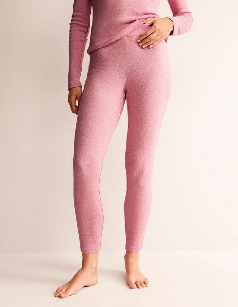 Light Pink Women's Boden Jersey Leggings Pajamas | 91532WYEL